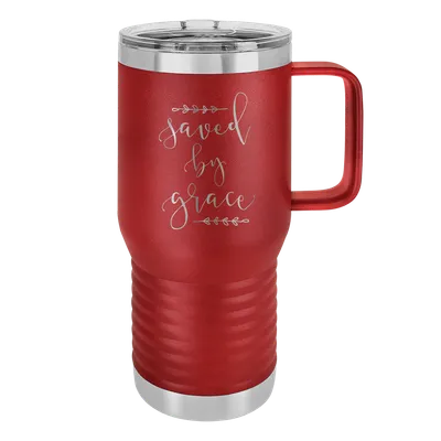 Saved By Grace 20oz Insulated Travel Tumbler