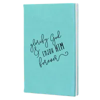 Glorify God And Enjoy Him Script Leatherette Hardcover Journal
