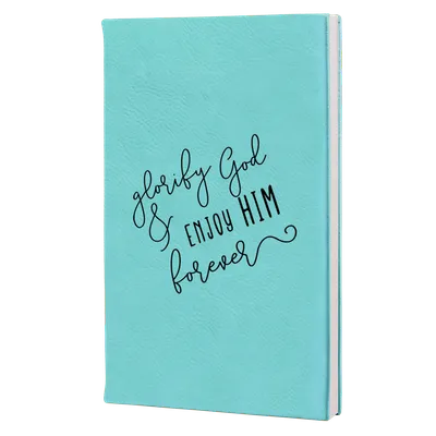 Glorify God And Enjoy Him Script Leatherette Hardcover Journal