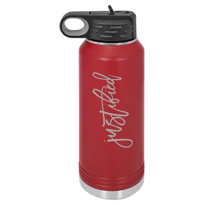 Justified Script Insulated Bottle