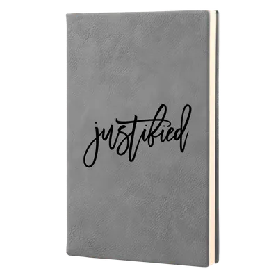 Justified Script Leatherette Hardcover Journal