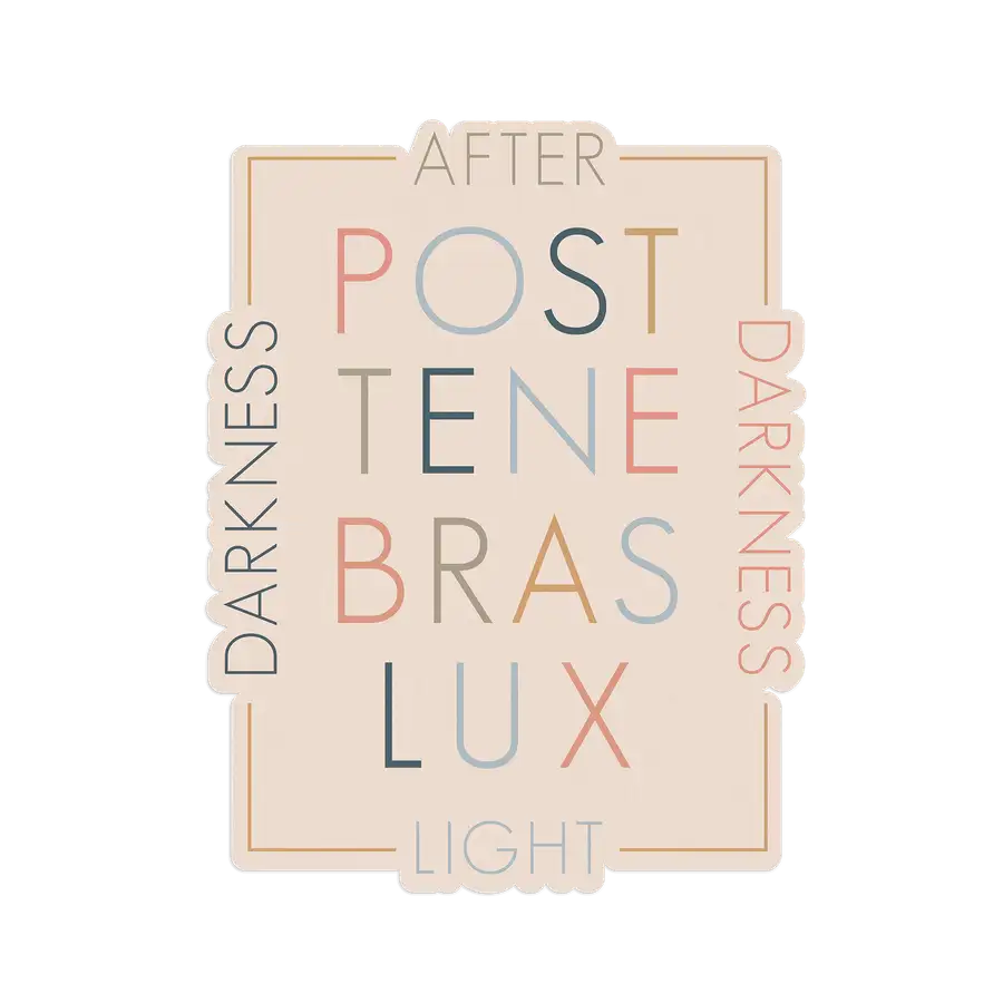 Post Tenebras Lux Script Sticker #2