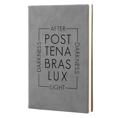 Post Tenebras Lux Script Leatherette Hardcover Journal