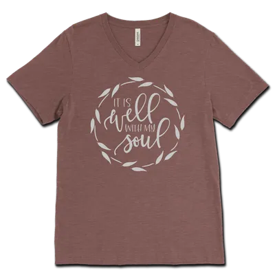 It Is Well With My Soul V-Neck Tee