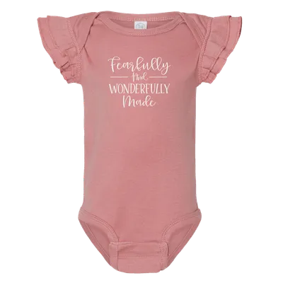 Fearfully And Wonderfully Made Ruffled Onesie