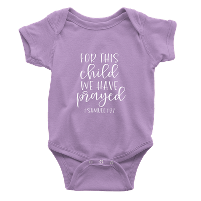 For This Child We Have Prayed Onesie