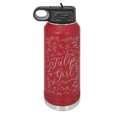 Tulip Girl Floral Insulated Bottle