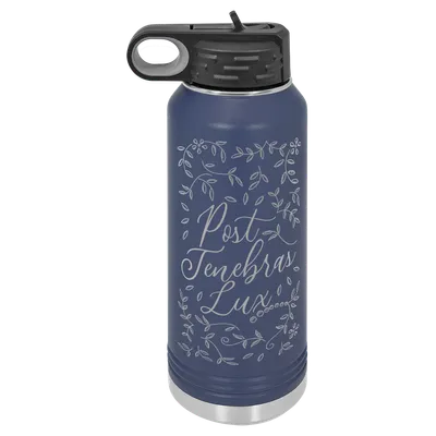 Post Tenebras Lux Floral Insulated Bottle