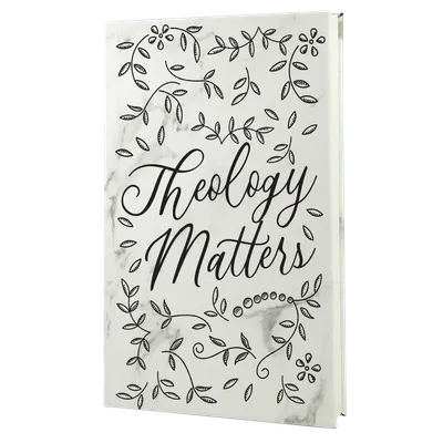 Theology Matter Floral Leatherette Hardcover Journal