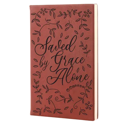 Saved By Grace Alone Floral Leatherette Hardcover Journal