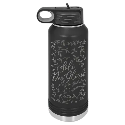 Soli Deo Gloria Floral Insulated Bottle