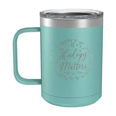 Theology Matters Floral Round 15oz Insulated Camp Mug