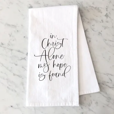In Christ Alone Tea Towel