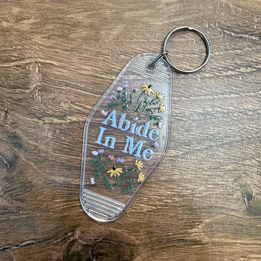 Abide In Me Acrylic Motel Key Chain #2