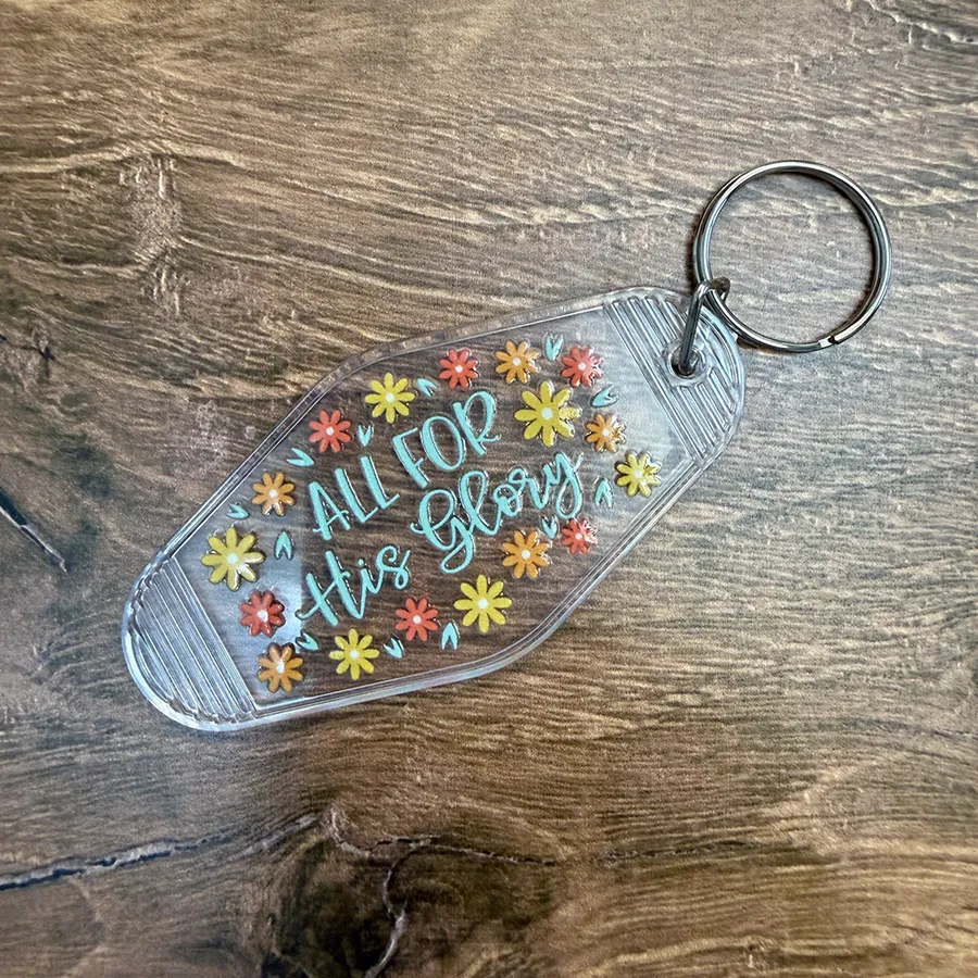 All For His Glory Acrylic Motel Key Chain #2