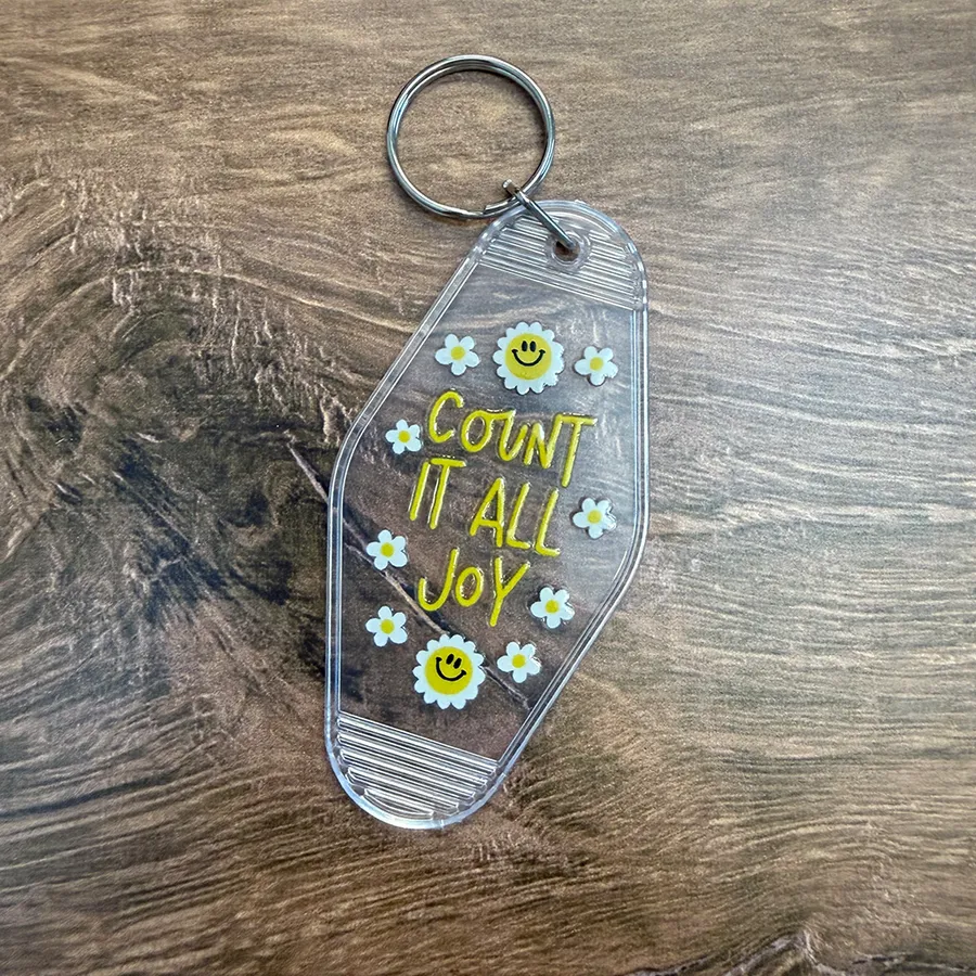 Count It All Joy Acrylic Motel Key Chain #2
