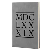 1689 BCF Roman Numerals Leatherette Hardcover Journal