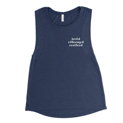 Loved Redeemed Restored Left Chest Muscle Tank