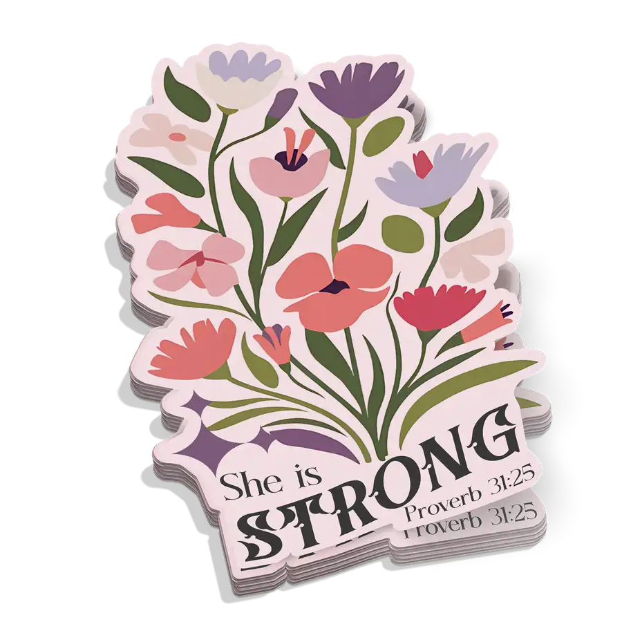 She Is Strong Sticker