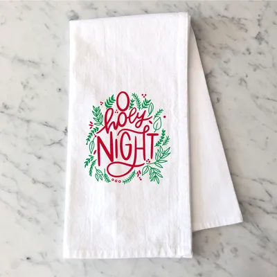 O Holy Night Tea Towel