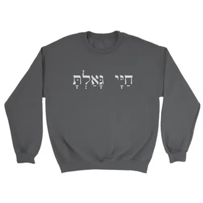 You Have Redeemed My Life (Hebrew) - Crewneck Sweatshirt