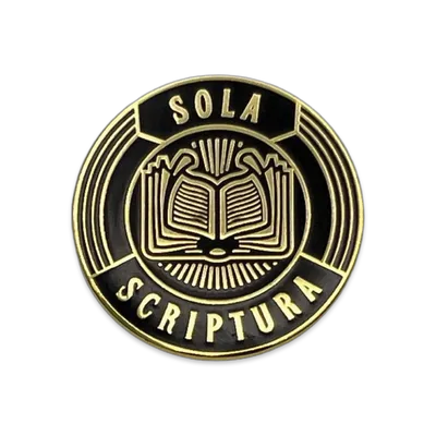 Sola Scriptura Badge Enamel Lapel Pin (Black)