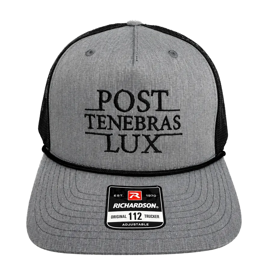 Post Tenebras Lux Embroidered Rope Trucker Hat