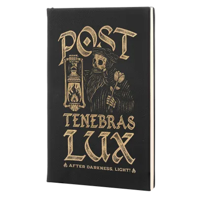 Post Tenebras Lux Dead Leatherette Hardcover Journal