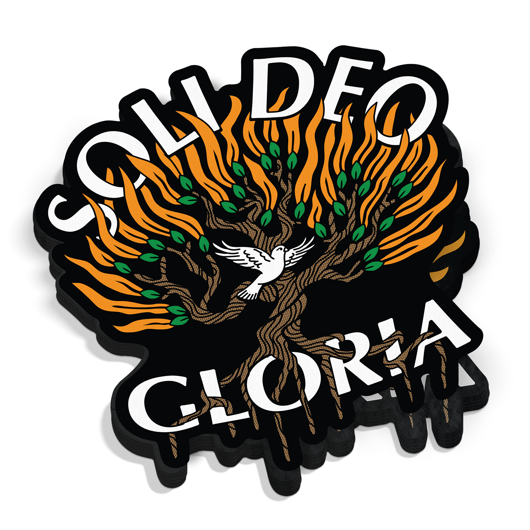 Soli Deo Gloria Burning Bush Sticker