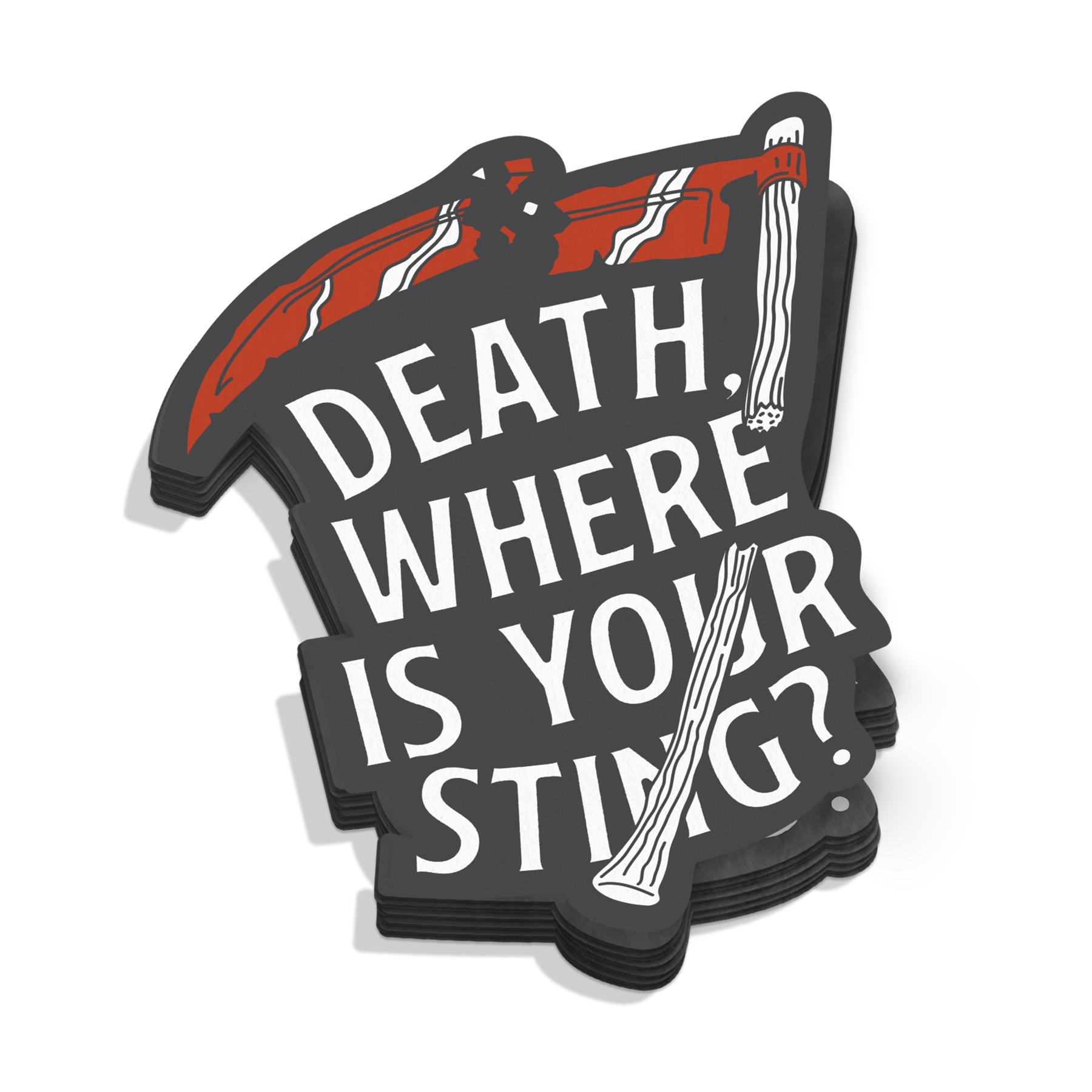 Death Where Is Your Sting Sticker