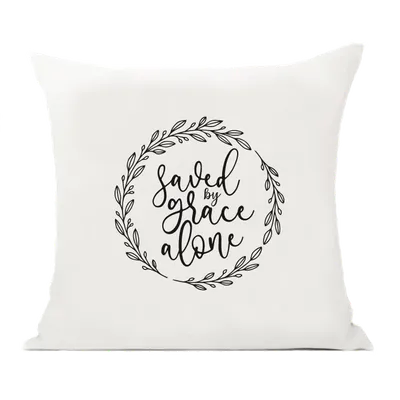 Saved By Grace Alone Pillow Cover