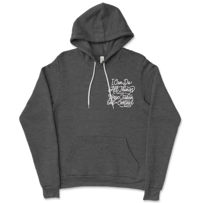 I Can Do All Through A Verse Left Chest - Ladies Hoodie