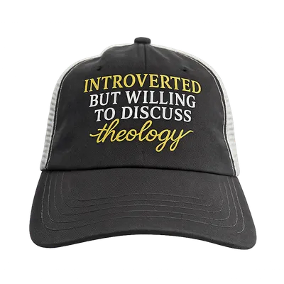 Introverted Embroidered Unstructured Trucker Hat