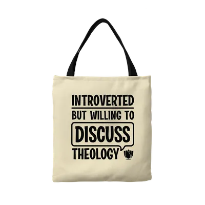 Willing To Discuss Theology Canvas Tote