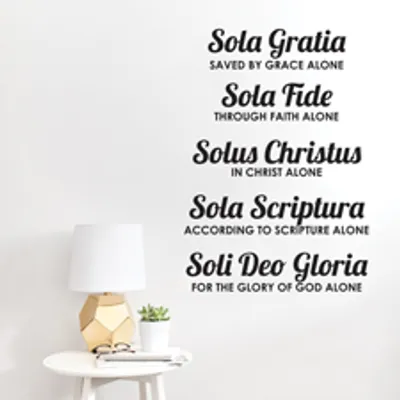 The Five Solas Vinyl Wall Statement