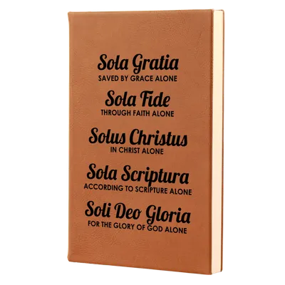 The Five Solas Leatherette Hardcover Journal