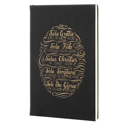 Five Solas Hand Lettered Leatherette Hardcover Journal
