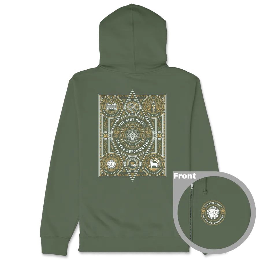 The Five Solas of the Reformation Zipper Hoodie