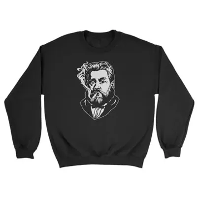 Charles Spurgeon Smoking a Cigar - Crewneck Sweatshirt