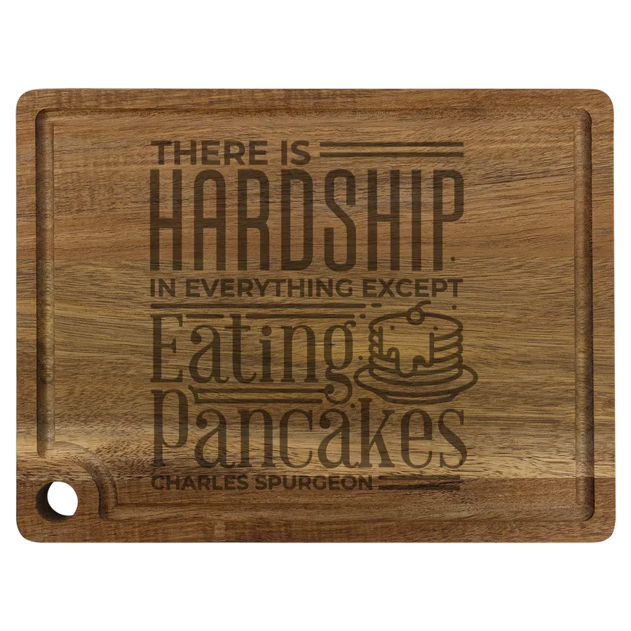 Eating Pancakes Cutting Board Drip Acacia