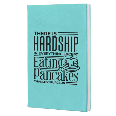Eating Pancakes Leatherette Hardcover Journal