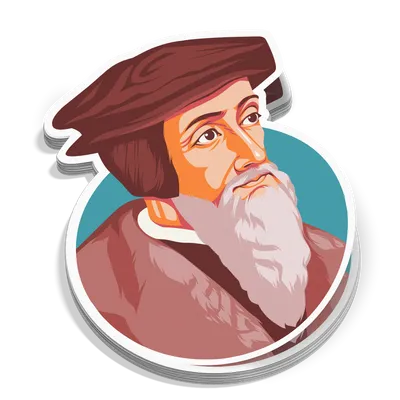 John Calvin Portrait Sticker