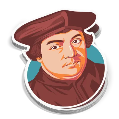 Martin Luther Portrait Sticker