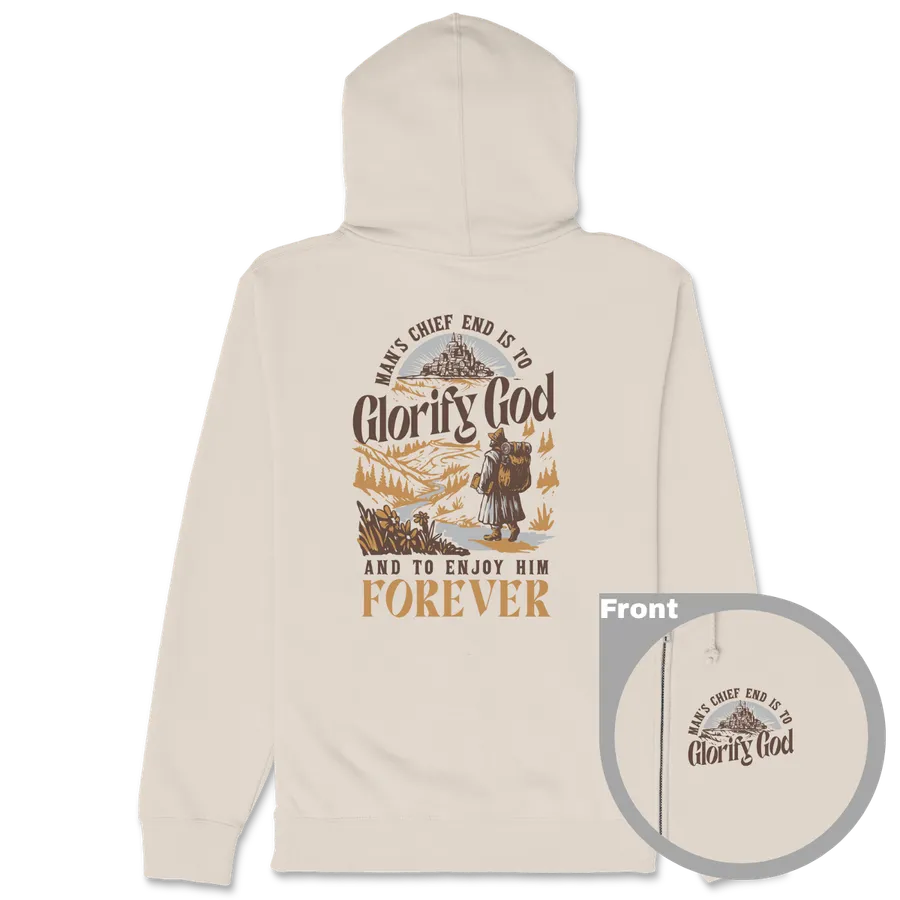 Glorify God And Enjoy Him Zipper Hoodie