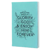Glorify God And Enjoy Him Floral Leatherette Hardcover Journal