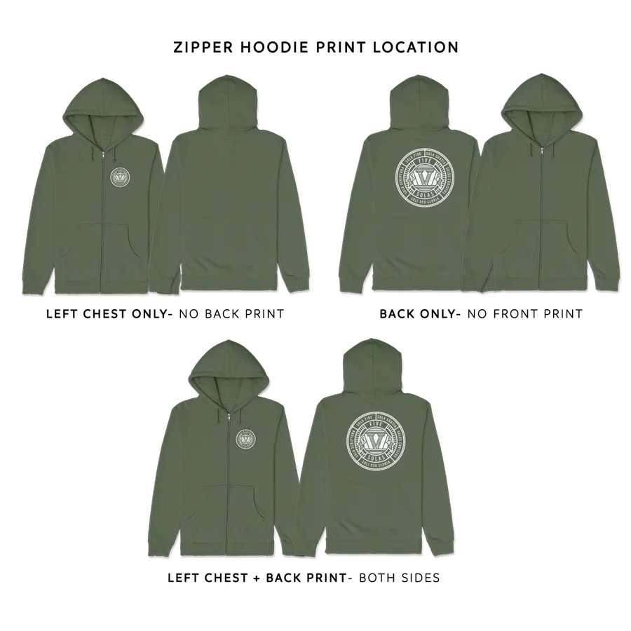 Slave of Christ Jesus (Greek) Left Chest Zipper Hoodie #3