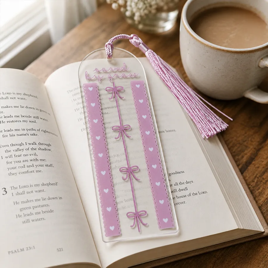 Saved By Grace Acrylic Bookmark