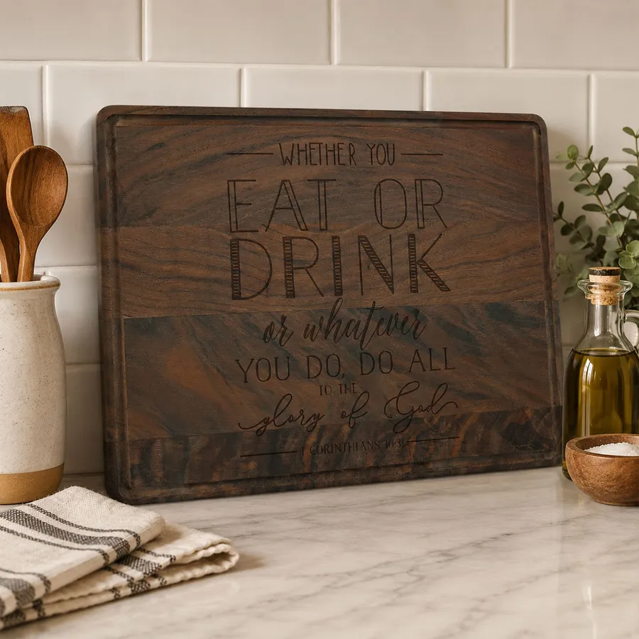 Whether You Eat Or Drink (lettered) Walnut drip #2