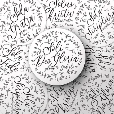 The Floral Five Solas Sticker Set