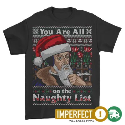 Imperfection, L, Naughty List Ugly Christmas Standard Tee #1